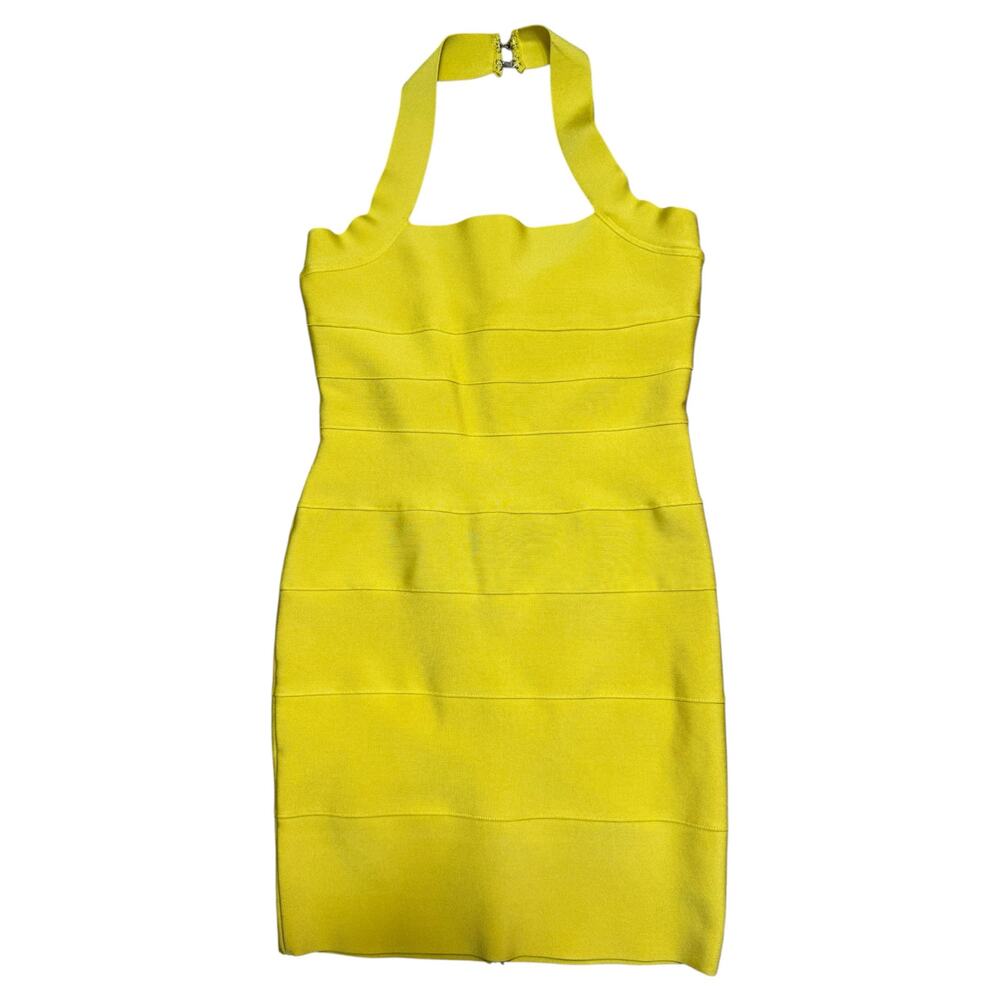 Hervé Léger x Forever 21 Yellow Bandage Halter Bodycon Dress – Women’s Size L
